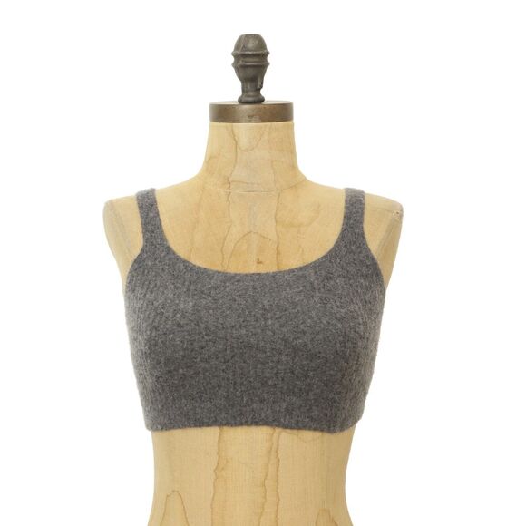 EVERLANE The Cozy Stretch Tank M Wool Blend Heathered Charcoal Gray EUC B40 - Picture 2 of 10